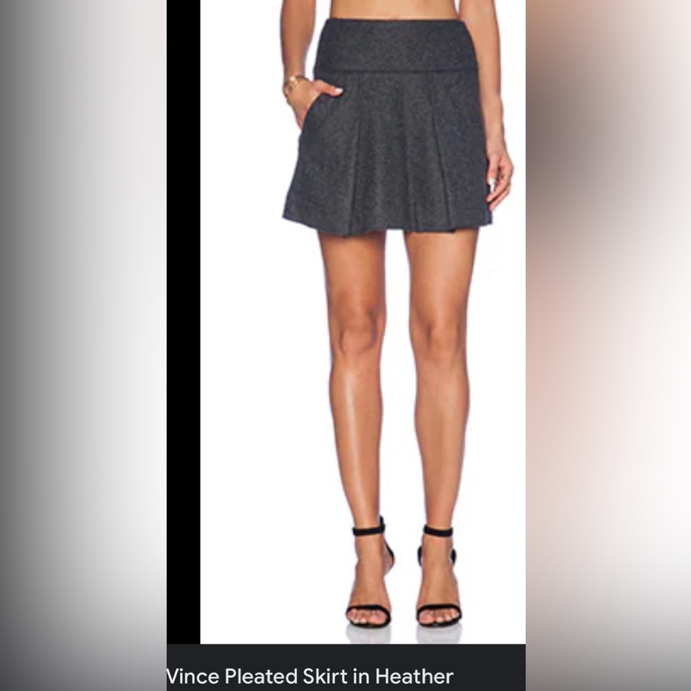 Vince pleated skirt in Heather size 6